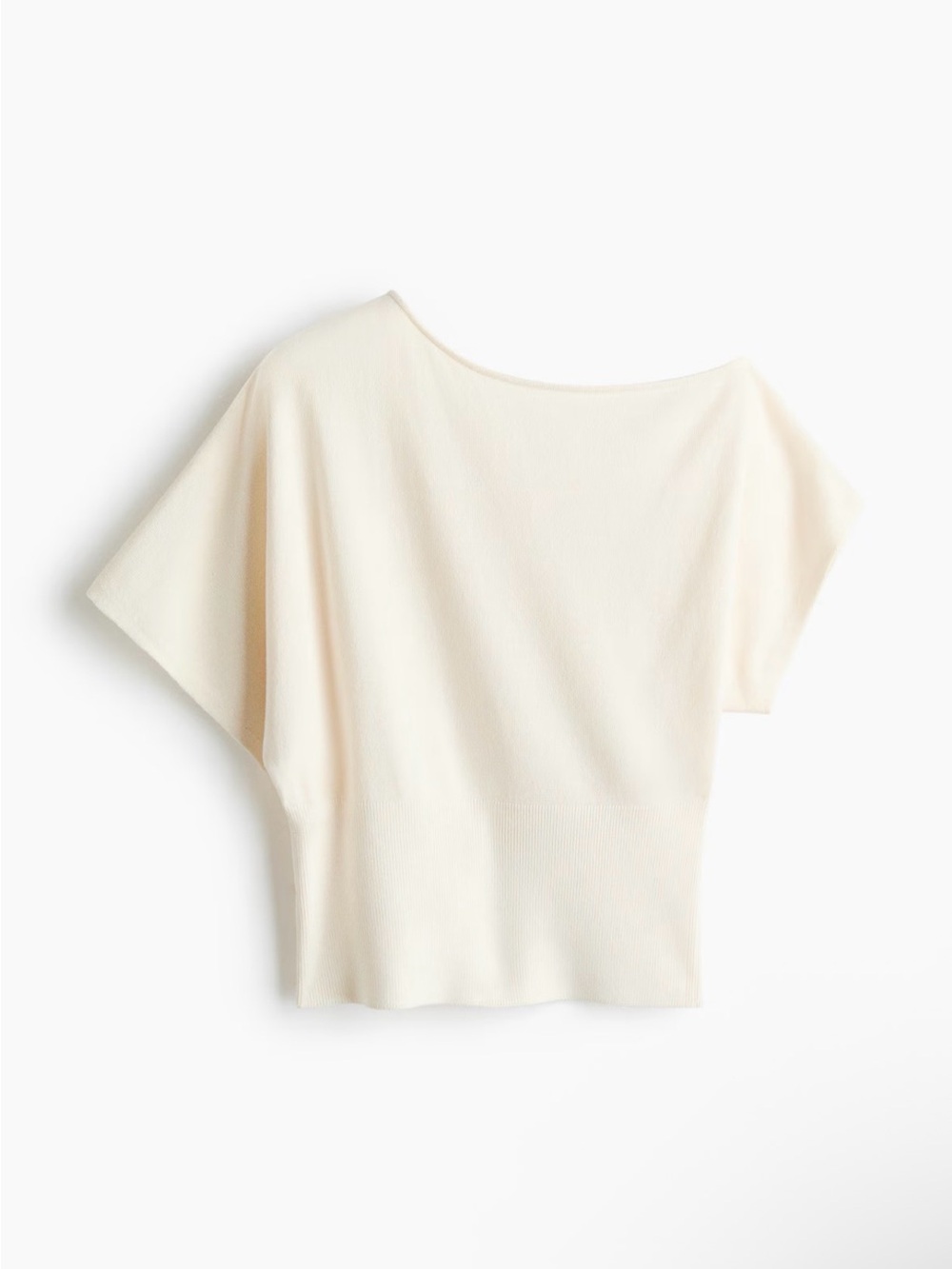 H&M Elegant Cream Boatneck Dolman Top